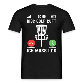 Disc Golf Disc Golfer - Men's T-Shirt - black - Front - AI Model Male 178 light (178cm)