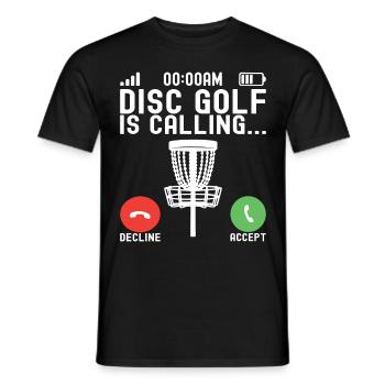 Disc Golf Disc Golfer - Men's T-Shirt - black - Front - AI Model Male 178 light (178cm)