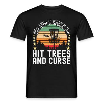 Disc Golf Disc Golfer - Men's T-Shirt - black - Front - AI Model Male 178 light (178cm)
