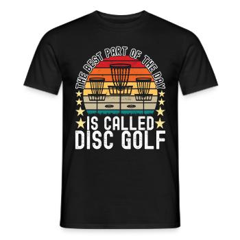 Disc Golf Disc Golfer - Men's T-Shirt - black - Front - AI Model Male 178 light (178cm)