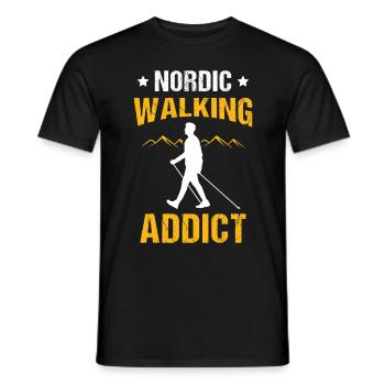 Marche nordique Addictive / Fitness Randonnée, Addiction - T-shirt homme - noir - Devant - AI Model Male 178 light (178cm)
