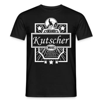 Kutsche Pferdekutsche Fuhrmann Kutscher - Männer T-Shirt - Schwarz - Vorne - AI Model Male 178 light (178cm)