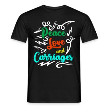 Kutscher Fuhrmann Pferd Kutsche Pferde - Männer T-Shirt - Schwarz - Vorne - AI Model Male 178 light (178cm)
