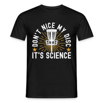 Disc Golf Disc Golfer - Men's T-Shirt - black - Front - AI Model Male 178 light (178cm)