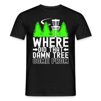 Disc Golf Disc Golfer - Men's T-Shirt - black - Front - AI Model Male 178 light (178cm)
