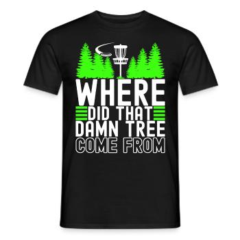 Disc Golf Disc Golfer - Men's T-Shirt - black - Front - AI Model Male 178 light (178cm)