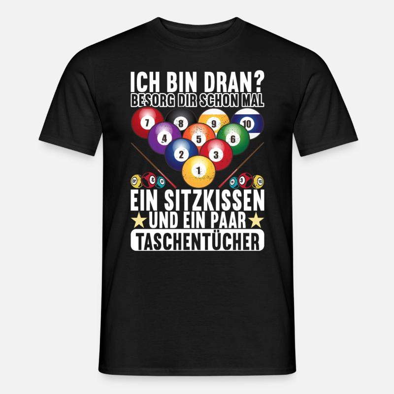 Pool Billard Billardspieler Pooltisch - Männer T-Shirt - Schwarz