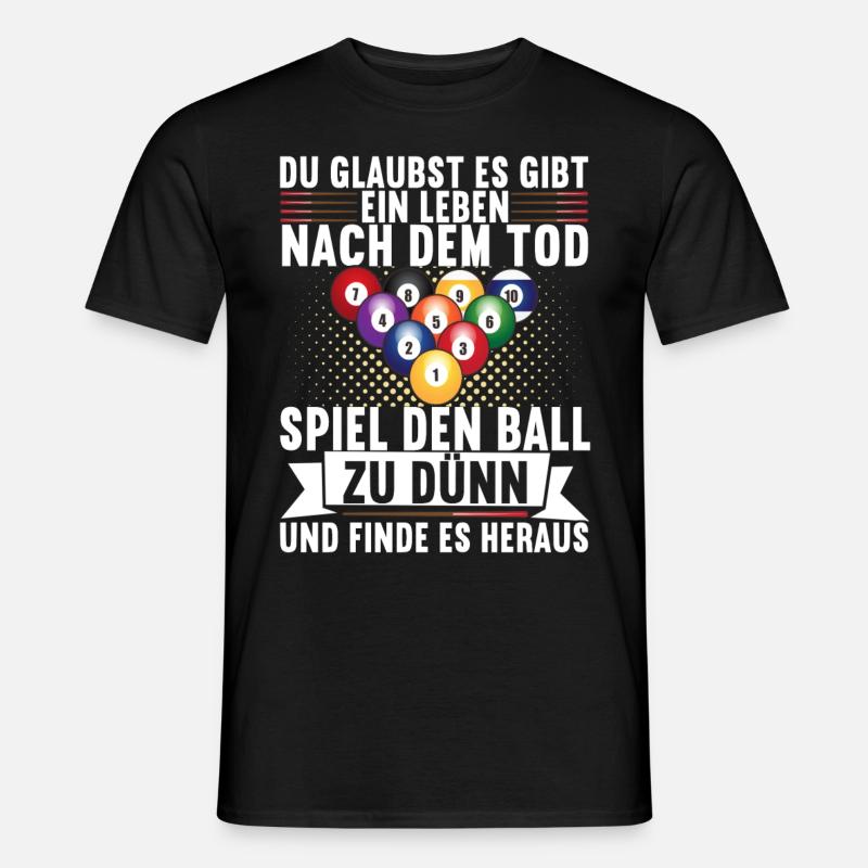 Pool Billard Billardspieler Pooltisch - Männer T-Shirt - Schwarz