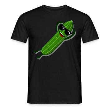 Gurke Sonnenbrille Gurken - Männer T-Shirt - Schwarz - Vorne - AI Model Male 178 light (178cm)