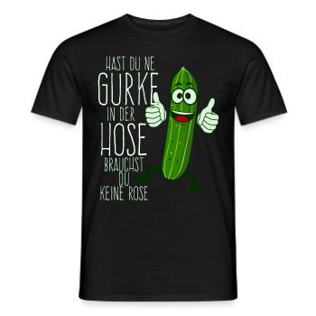 Gurke in der Hose Witz Saure Gurken - Männer T-Shirt - Schwarz - Vorne - AI Model Male 178 light (178cm)