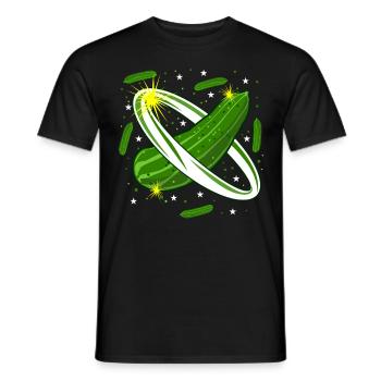 Gurke Weltraum Gurken - Männer T-Shirt - Schwarz - Vorne - AI Model Male 178 light (178cm)