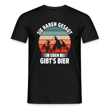 Wandern Geschenkidee Wanderer Berge Trekking - Männer T-Shirt - Schwarz - Vorne - AI Model Male 178 light (178cm)