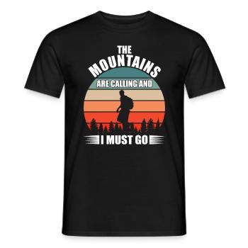 Wandern Geschenkidee Wanderer Berge Trekking - Männer T-Shirt - Schwarz - Vorne - AI Model Male 178 light (178cm)