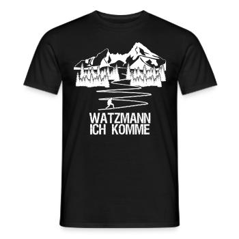 Watzmann Bergsteigen Wandern - Männer T-Shirt - Schwarz - Vorne - AI Model Male 178 light (178cm)