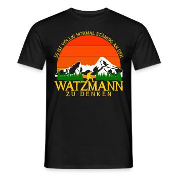 Watzmann Berge Bergsteigen Wandern - Männer T-Shirt - Schwarz - Vorne - AI Model Male 178 light (178cm)