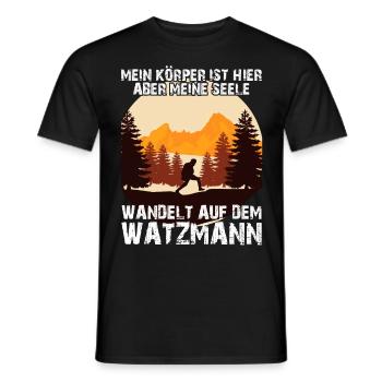Watzmann Bergsteiger Wandern - Männer T-Shirt - Schwarz - Vorne - AI Model Male 178 light (178cm)
