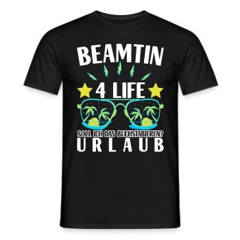 Beamter Beamtin Verbeamtung - Männer T-Shirt - Schwarz - Vorne - AI Model Male 178 light (178cm)