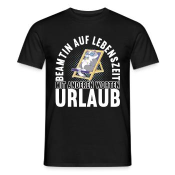 Beamter Beamtin Verbeamtung - Männer T-Shirt - Schwarz - Vorne - AI Model Male 178 light (178cm)