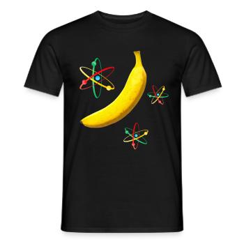 Banana Fruit Atom Chemistry Element Science - Men's T-Shirt - black - Front - AI Model Male 178 light (178cm)