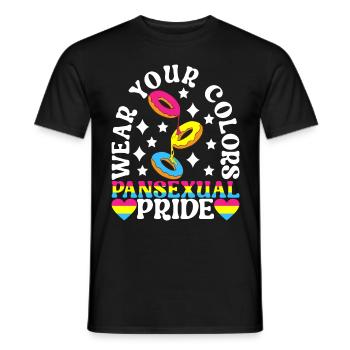 LGBTQ Pansexual - Men's T-Shirt - black - Front - AI Model Male 178 light (178cm)