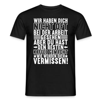 Farewell gift Job change colleagues - Men's T-Shirt - black - Front - AI Model Male 178 light (178cm)
