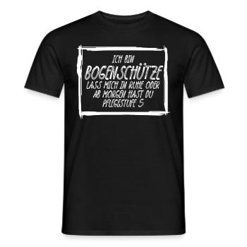 3D Bogensport Witz Bogenschießen - Männer T-Shirt - Schwarz - Vorne - AI Model Male 178 light (178cm)
