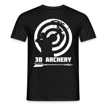 3D Archery Recurve Bow Compound Sheet - Men's T-Shirt - black - Front - AI Model Male 178 light (178cm)