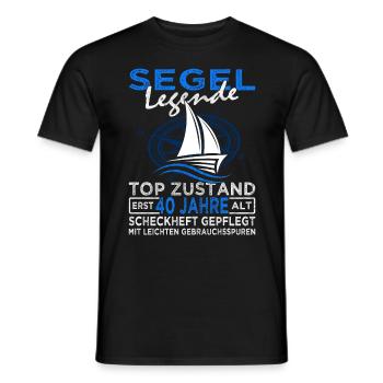 Segel Legende 40 Jahre - Segeln - Segelboot - Männer T-Shirt - Schwarz - Vorne - AI Model Male 178 light (178cm)