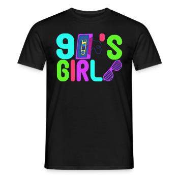90s Party 90s - Men's T-Shirt - black - Front - AI Model Male 178 light (178cm)