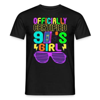 90s Party 90s - Men's T-Shirt - black - Front - AI Model Male 178 light (178cm)