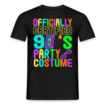 90s Party 90s - Men's T-Shirt - black - Front - AI Model Male 178 light (178cm)
