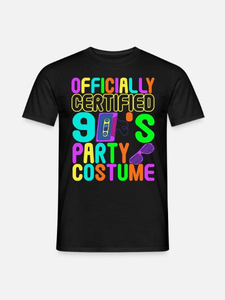90er Party 90er Jahre - Männer T-Shirt - Schwarz