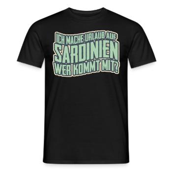 Sardegna Sardinien Urlaub Sardinia - Männer T-Shirt - Schwarz - Vorne - AI Model Male 178 light (178cm)