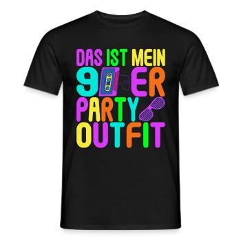 90s Party 90s - Men's T-Shirt - black - Front - AI Model Male 178 light (178cm)
