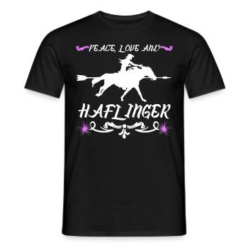 Haflinger Pferd - Männer T-Shirt - Schwarz - Vorne - AI Model Male 178 light (178cm)