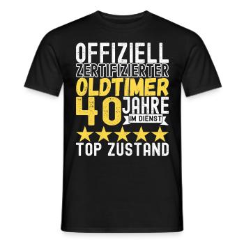 Dienstjubiläum 40 Jahre Kollege Firmenjubiläum - Männer T-Shirt - Schwarz - Vorne - AI Model Male 178 light (178cm)