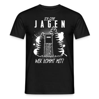 Jägerin Jäger Jagd Hochsitz Jagen - Männer T-Shirt - Schwarz - Vorne - AI Model Male 178 light (178cm)
