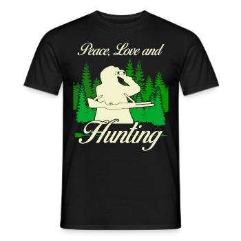 Jägerin Jäger Jagd Jagdschein Jagen - Männer T-Shirt - Schwarz - Vorne - AI Model Male 178 light (178cm)