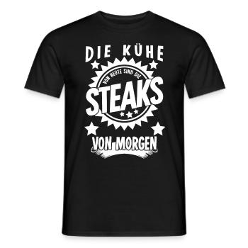 Metzger Metzgerei Steaks Fleischer - Männer T-Shirt - Schwarz - Vorne - AI Model Male 178 light (178cm)