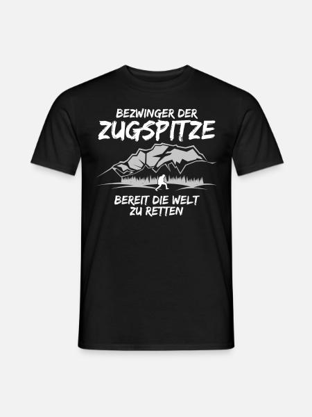 Zugspitze Wandern - Männer T-Shirt - Schwarz