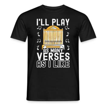 Orgel Organist Orgelspieler - Männer T-Shirt - Schwarz - Vorne - AI Model Male 178 light (178cm)