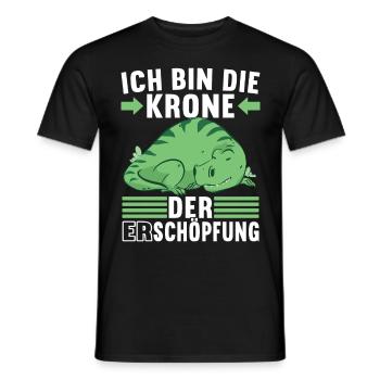Faultier Spruch Müdigkeit - Männer T-Shirt - Schwarz - Vorne - AI Model Male 178 light (178cm)