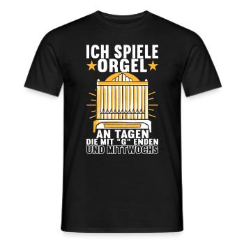 Orgel Organist Orgelspieler - Männer T-Shirt - Schwarz - Vorne - AI Model Male 178 light (178cm)