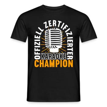 Karaoke Karaokeabend - Männer T-Shirt - Schwarz - Vorne - AI Model Male 178 light (178cm)