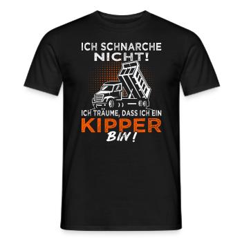 Kipper - Kipperfahrer - Muldenkipper - Männer T-Shirt - Schwarz - Vorne - AI Model Male 178 light (178cm)
