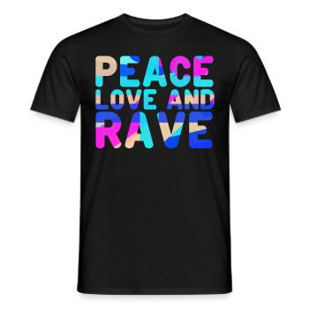Raver Festival Hardtekk Techno Rave - Männer T-Shirt - Schwarz - Vorne - AI Model Male 178 light (178cm)