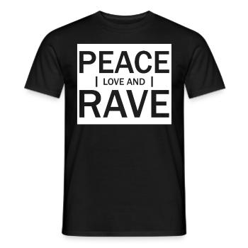 Raver Hardtekk Festival Techno Rave - Männer T-Shirt - Schwarz - Vorne - AI Model Male 178 light (178cm)