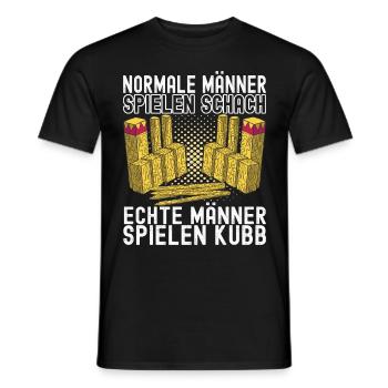 Kubb Wikinger Schach - Männer T-Shirt - Schwarz - Vorne - AI Model Male 178 light (178cm)