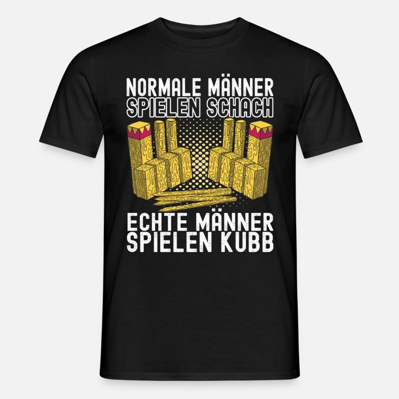 Kubb Wikinger Schach - Männer T-Shirt - Schwarz