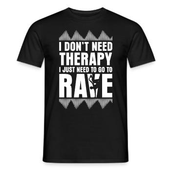 Raver Techno Trance Hardtekk Rave - Männer T-Shirt - Schwarz - Vorne - AI Model Male 178 light (178cm)